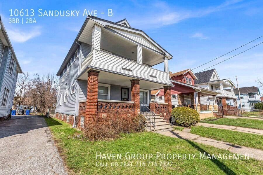 Now Leasing: 10613 Sandusky Ave, Unit B, Cleveland, OH 44105 | 3BR/2BA with Private Loft Suite & 2-Car Garage. property image