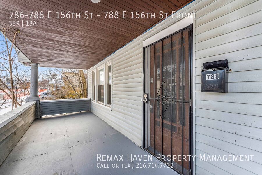 788 E 156th St | Front, Cleveland - Spacious 3-bed 1-bath multi-family home! property image