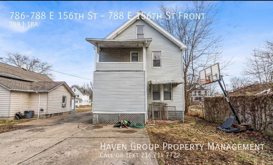 788 E 156th St | Front, Cleveland - Spacious 3-bed 1-bath multi-family home! property image