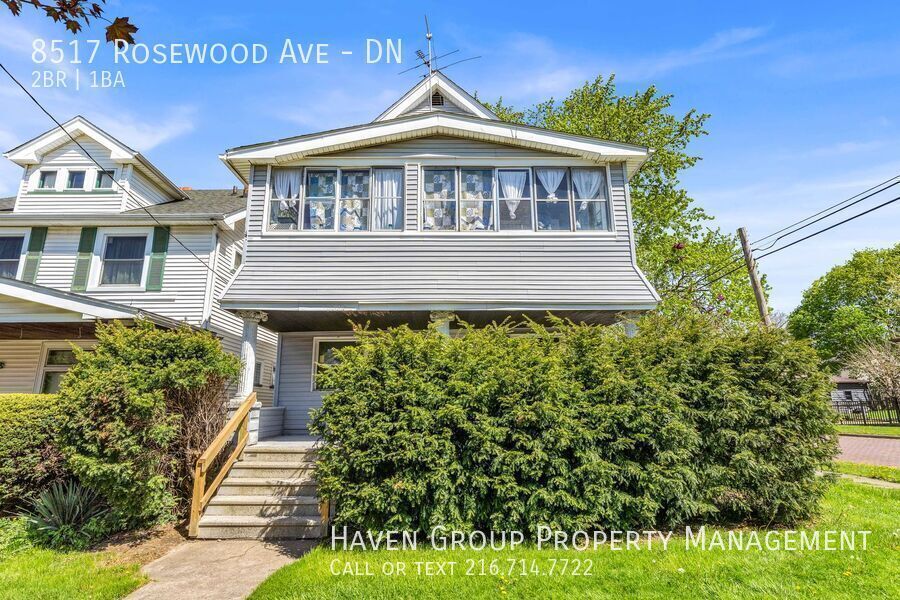 8517 Rosewood Ave | DN, Cleveland, OH 44105! Welcome home to this charming 2-bedroom, 1-bathroom down unit located on a quiet residential street in Cleveland! property image