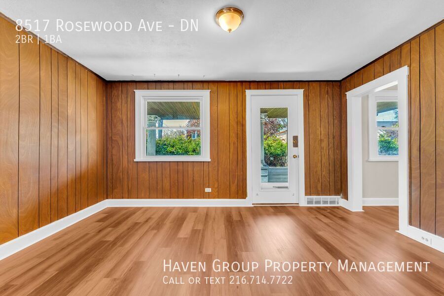 8517 Rosewood Ave | DN, Cleveland, OH 44105! Welcome home to this charming 2-bedroom, 1-bathroom down unit located on a quiet residential street in Cleveland! property image