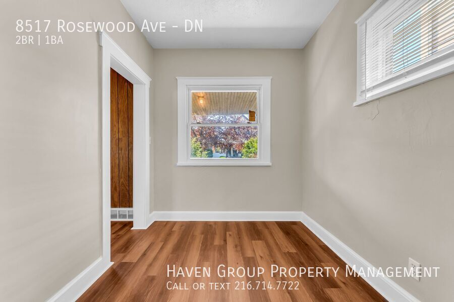 8517 Rosewood Ave | DN, Cleveland, OH 44105! Welcome home to this charming 2-bedroom, 1-bathroom down unit located on a quiet residential street in Cleveland! property image